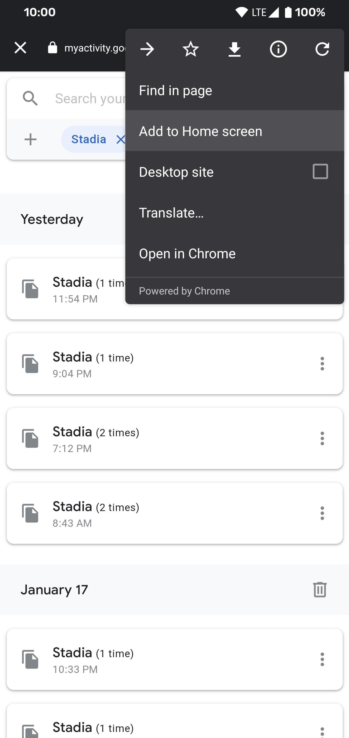 How to View Your Stadia Gaming Sessions from Your Google Account History
