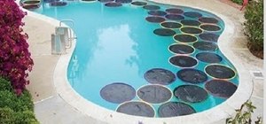 Make lily pad pool warmers that run on solar power
