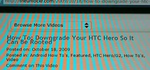 Downgrade the firmware on an HTC Hero before rooting it