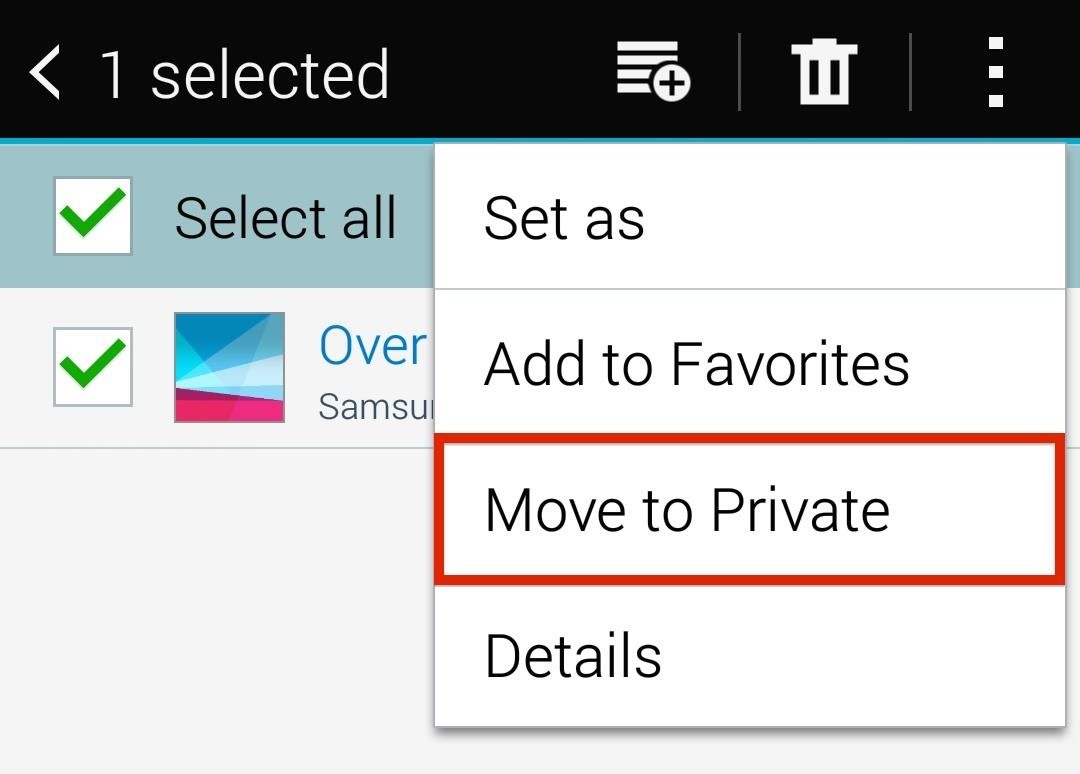 How to Hide Secret Files on Your Galaxy S5 Using Samsung's Built-In Private Mode