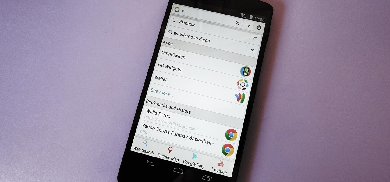 Quickly Search the Web & Your Nexus from Within Any App or Screen
