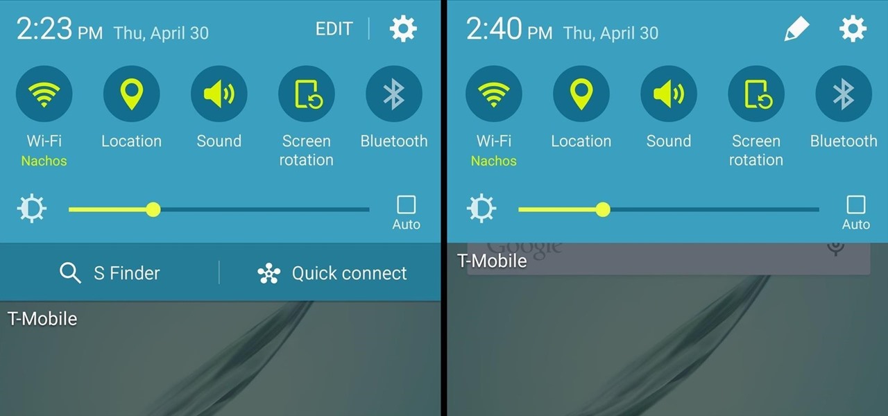 Remove the S Finder & Quick Connect Buttons from Your Galaxy S6's Notification Panel