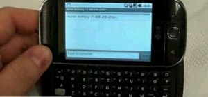 Send a text message on the LG GW620