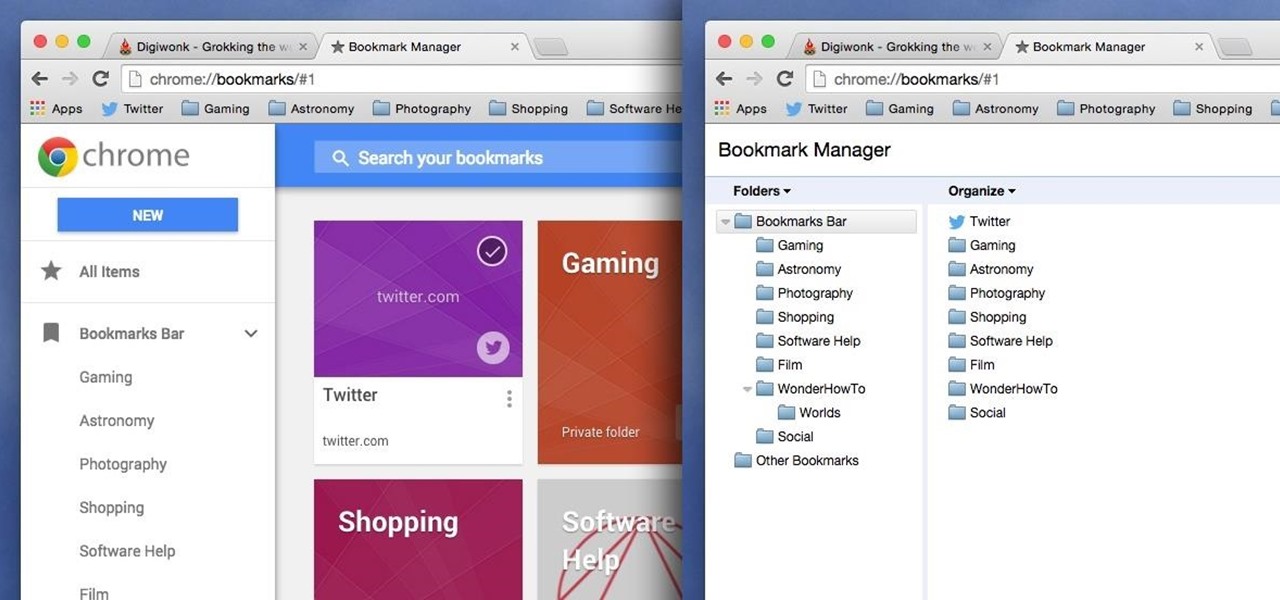 Get Back the Old (& Better) Bookmarks Manager in Chrome