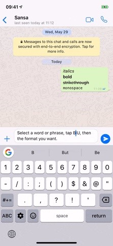 How to Format WhatsApp Messages with Italic, Bold, Strikethrough, or Monospaced Text