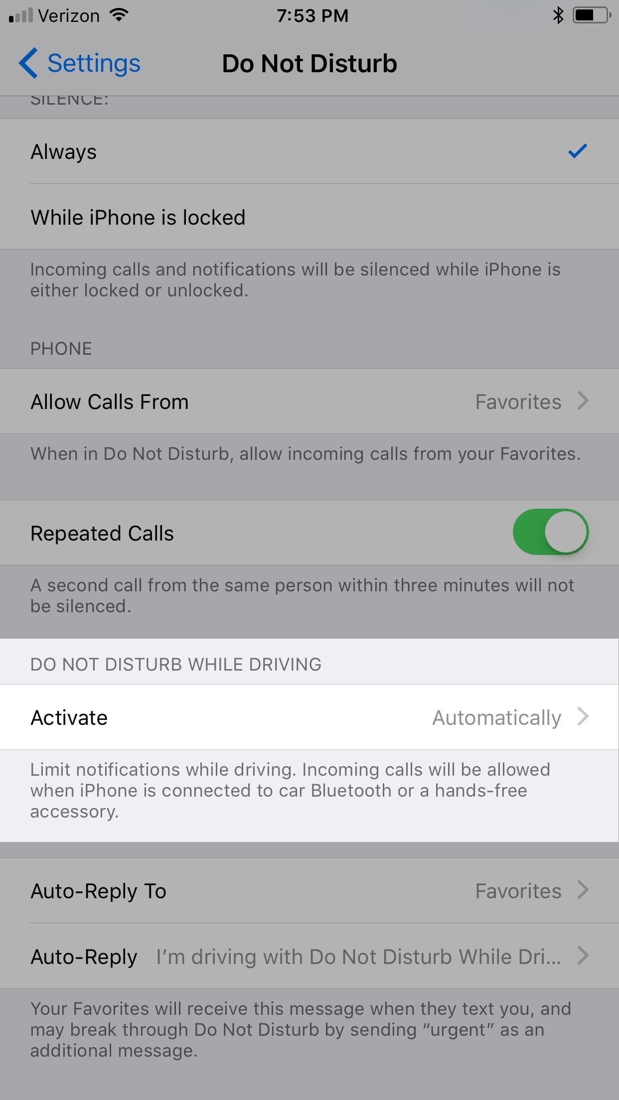 How to Use 'Do Not Disturb While Driving' on Your iPhone in iOS 11 (Or Turn It Off if You Don't Like It)
