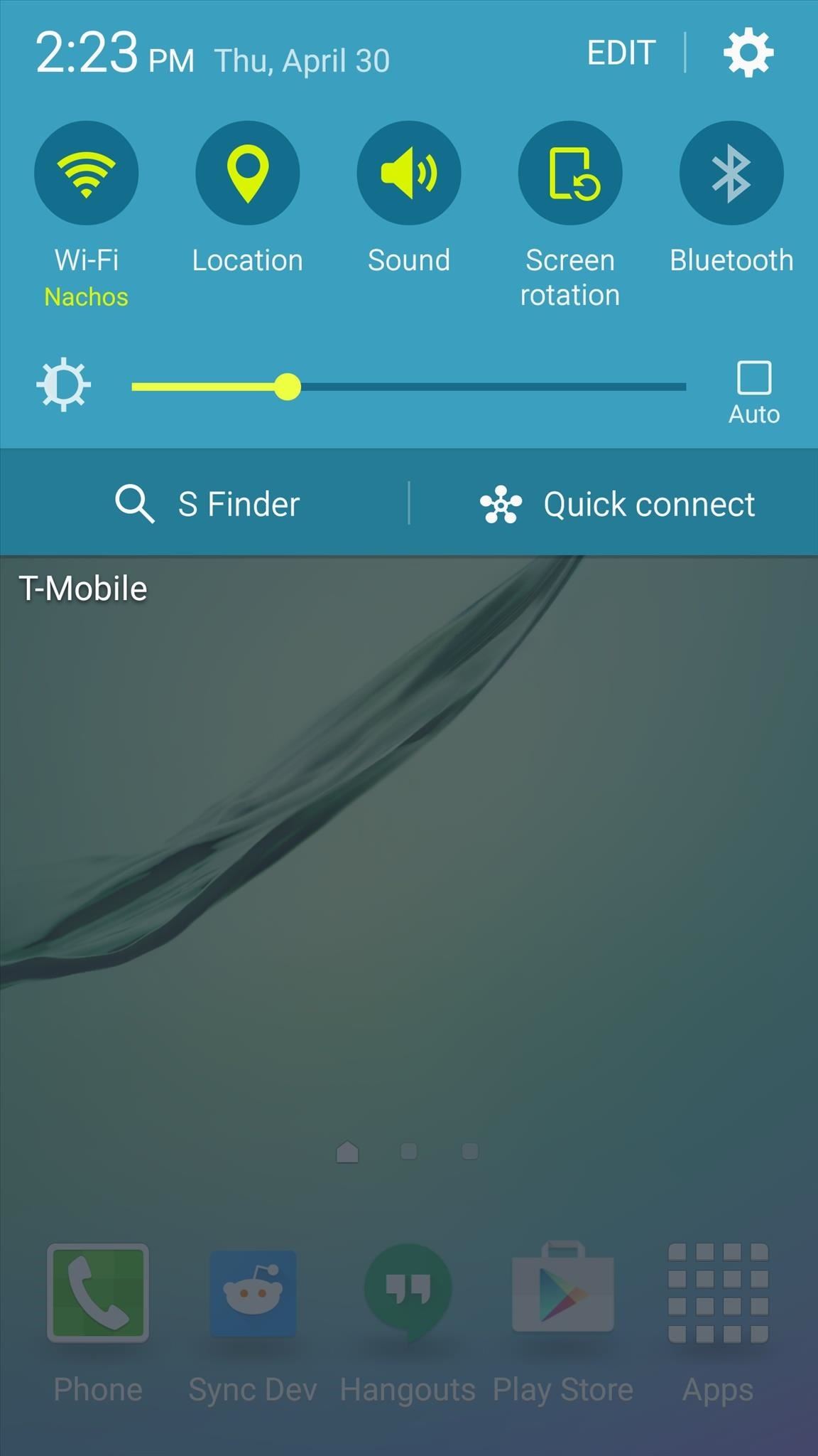 How to Remove the S Finder & Quick Connect Buttons from Your Galaxy S6's Notification Panel