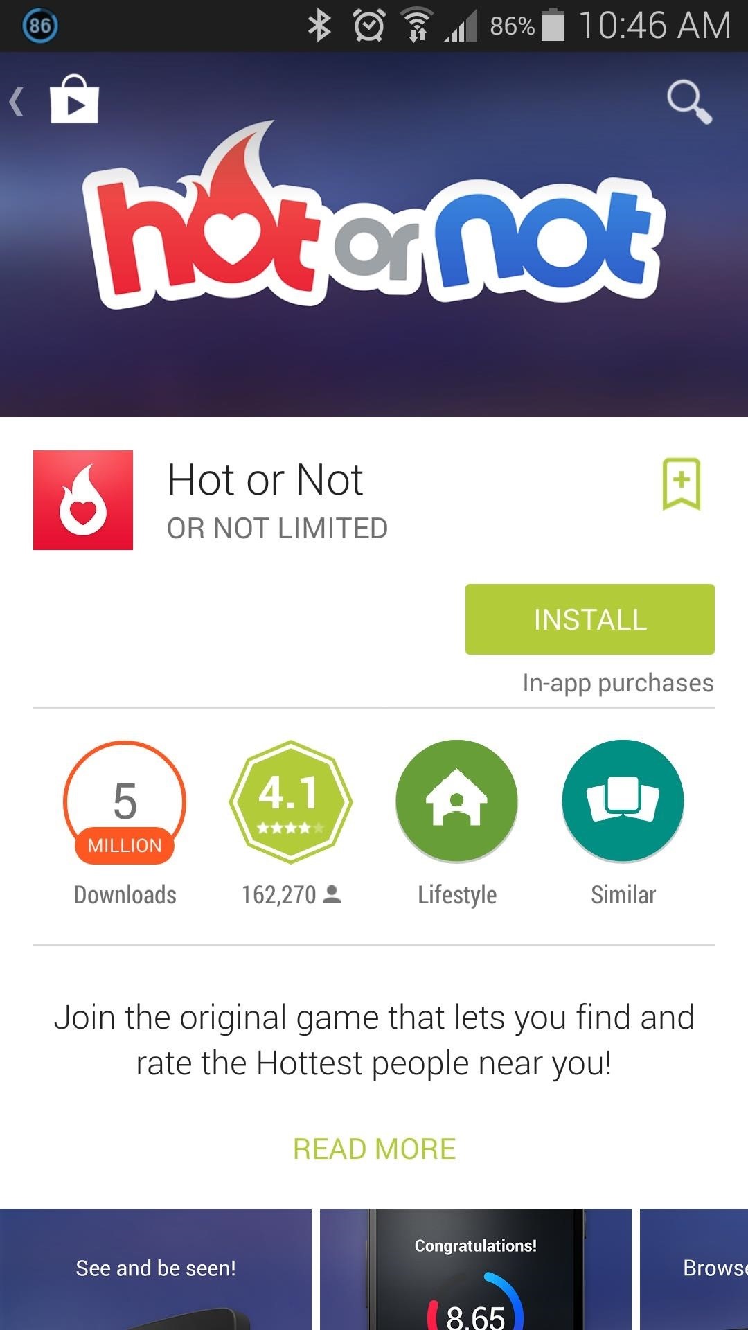 Hot or not application