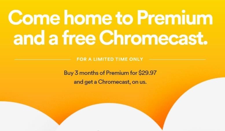 Deal Alert: Spotify's Giving Away Free Chromecasts