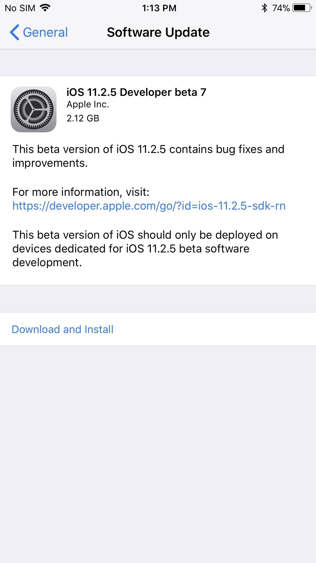 iOS 11.2.5 Beta 7 Released, Expect Public Version Early Next Week