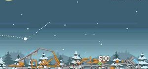 Beat level 24 of Angry Birds Seasons with three stars
