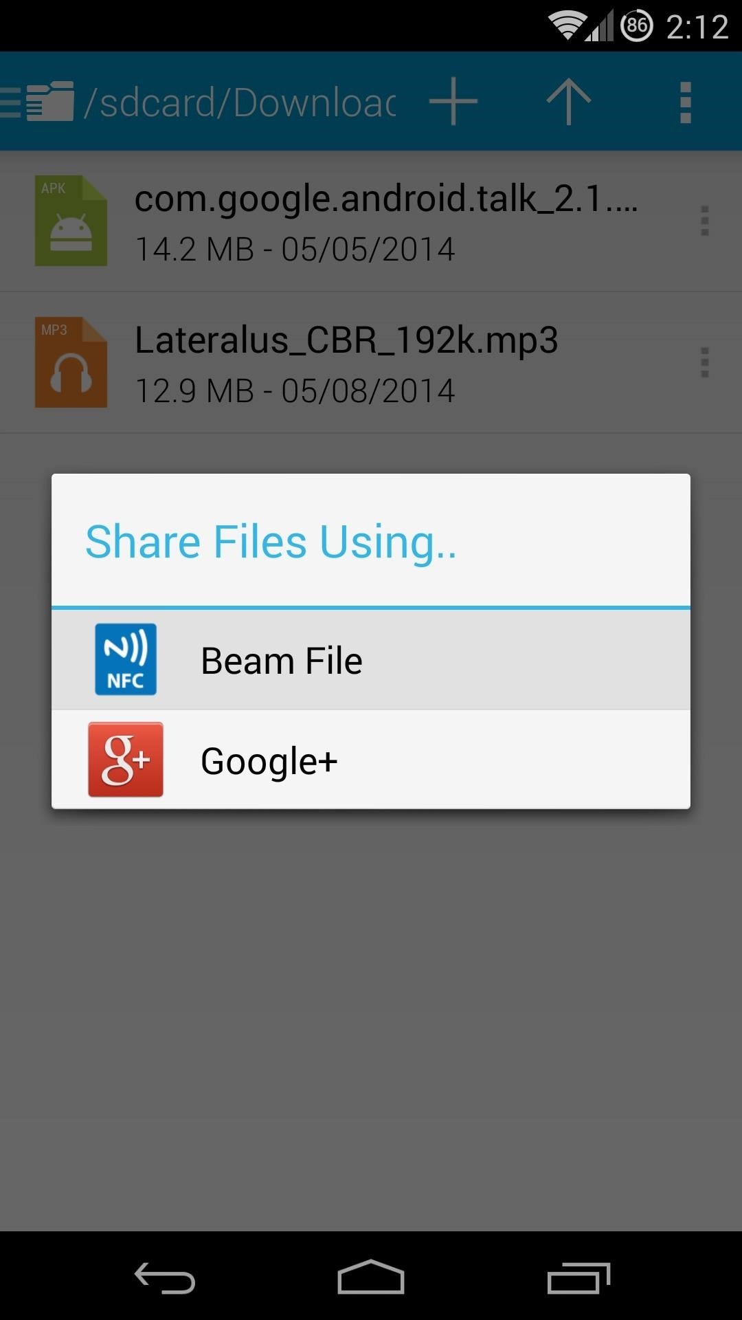 How to Beam Any File You Want from Your Nexus 5 to Another Android Device