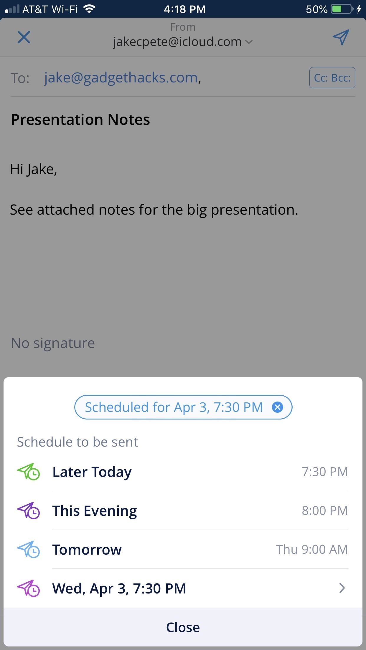 How to Schedule Emails in Spark So You Don't Forget to Send Them Later