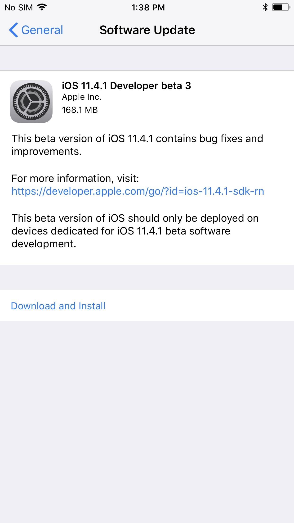 iOS 11.4.1 Beta 3 Released for iPhones, Still Focusing on Unknown Improvements