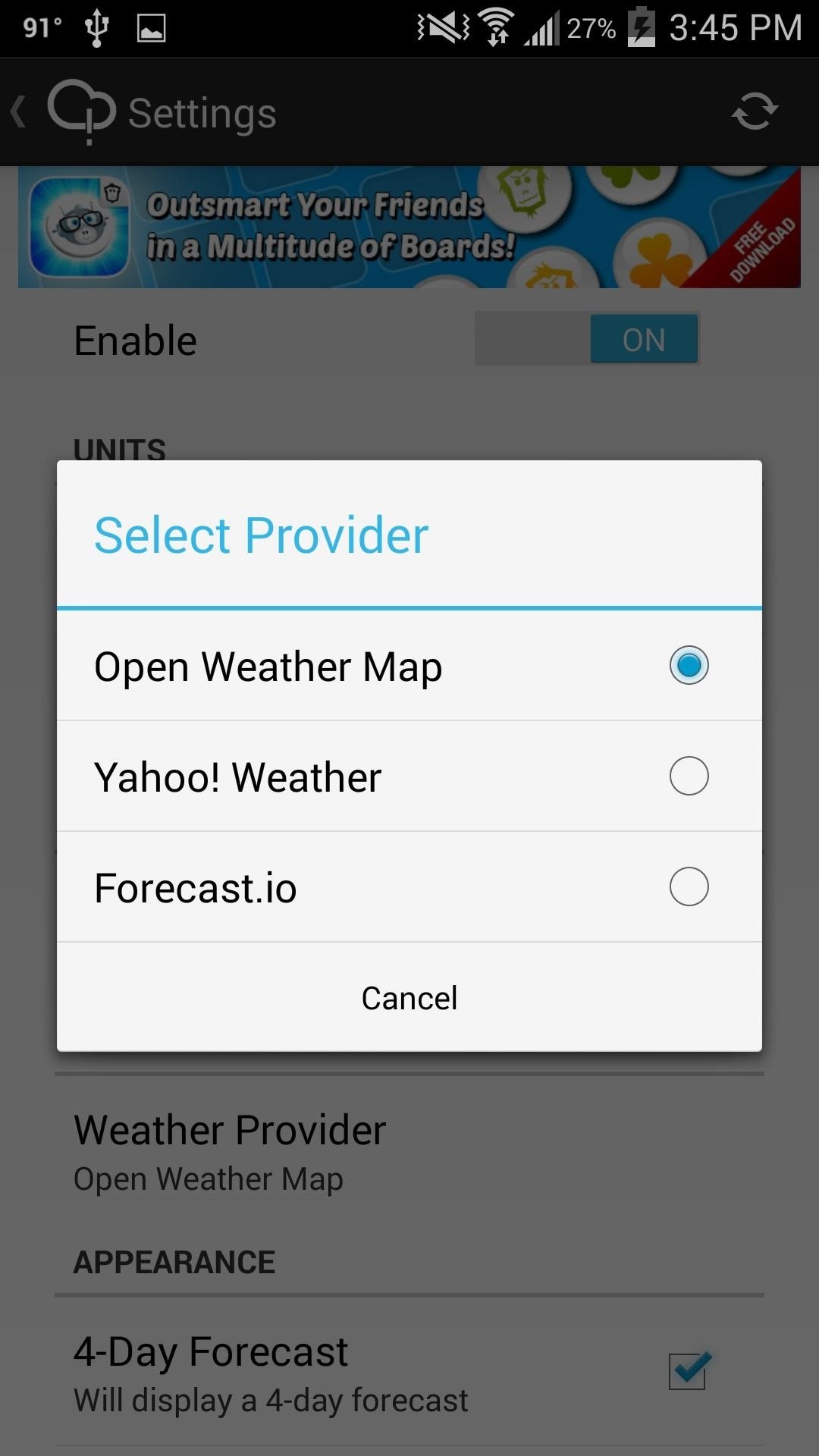 How to Get Weather Forecasts in the Notification Shade on Your Samsung Galaxy S4