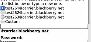 Create a BlackBerry Internet service email account