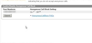 Use Vonage anonymous call blocking feature