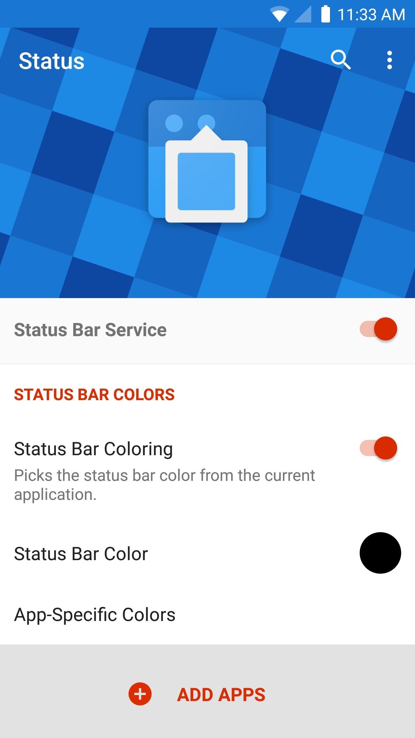Give Your Status Bar Stock Android's Material Design Icons & Matching Colors