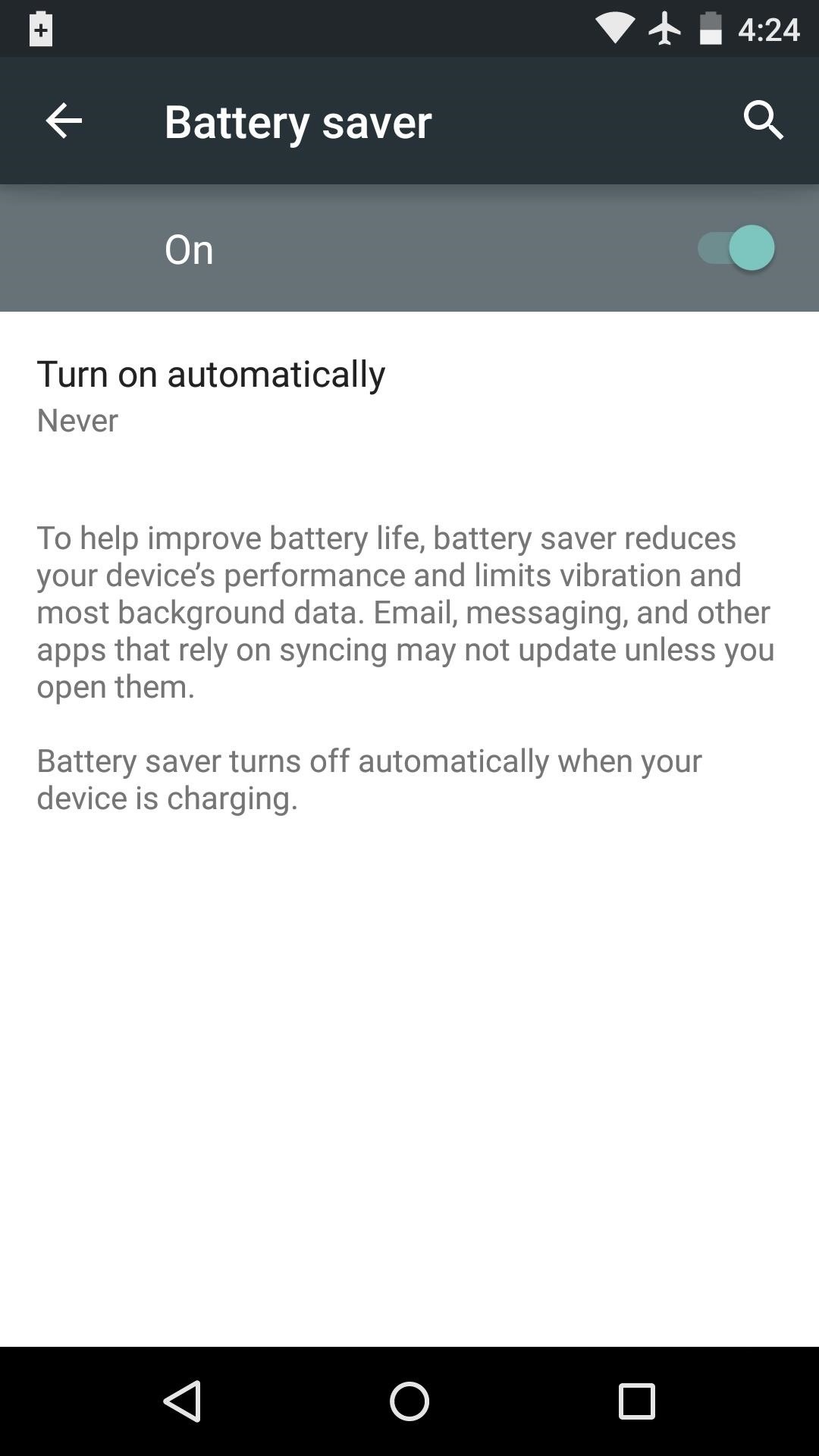 How to Remove the Orange Bars in Battery Saver Mode on Android Lollipop