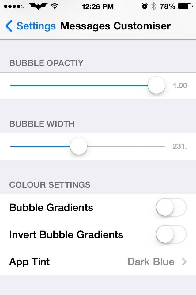 How to Customize Your iOS 7 Texting App's Message Bubbles to Use Whatever Colors You Want