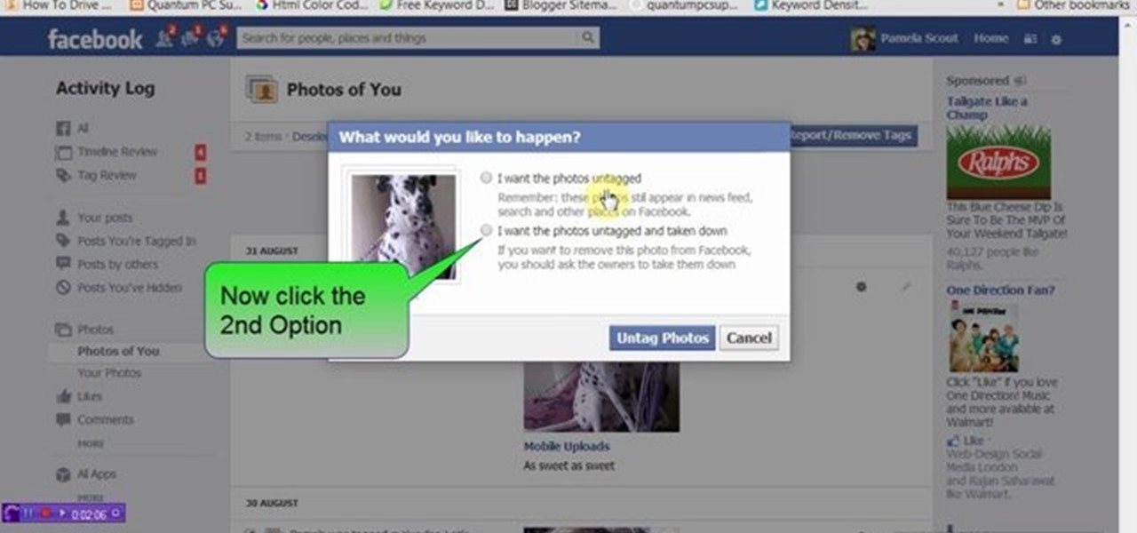 Untag Yourself from Multiple Photos in Facebook