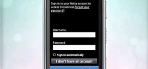 Create an Ovi account on a Nokia C6-01 smartphone