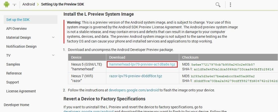 How to Install the New Android 5.0 "Lollipop" Preview Build on Your Nexus 5 or Nexus 7