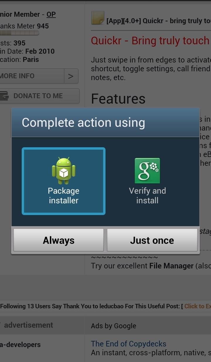 How to Access Your Favorite Apps "Quickr" on Your Samsung Galaxy S3