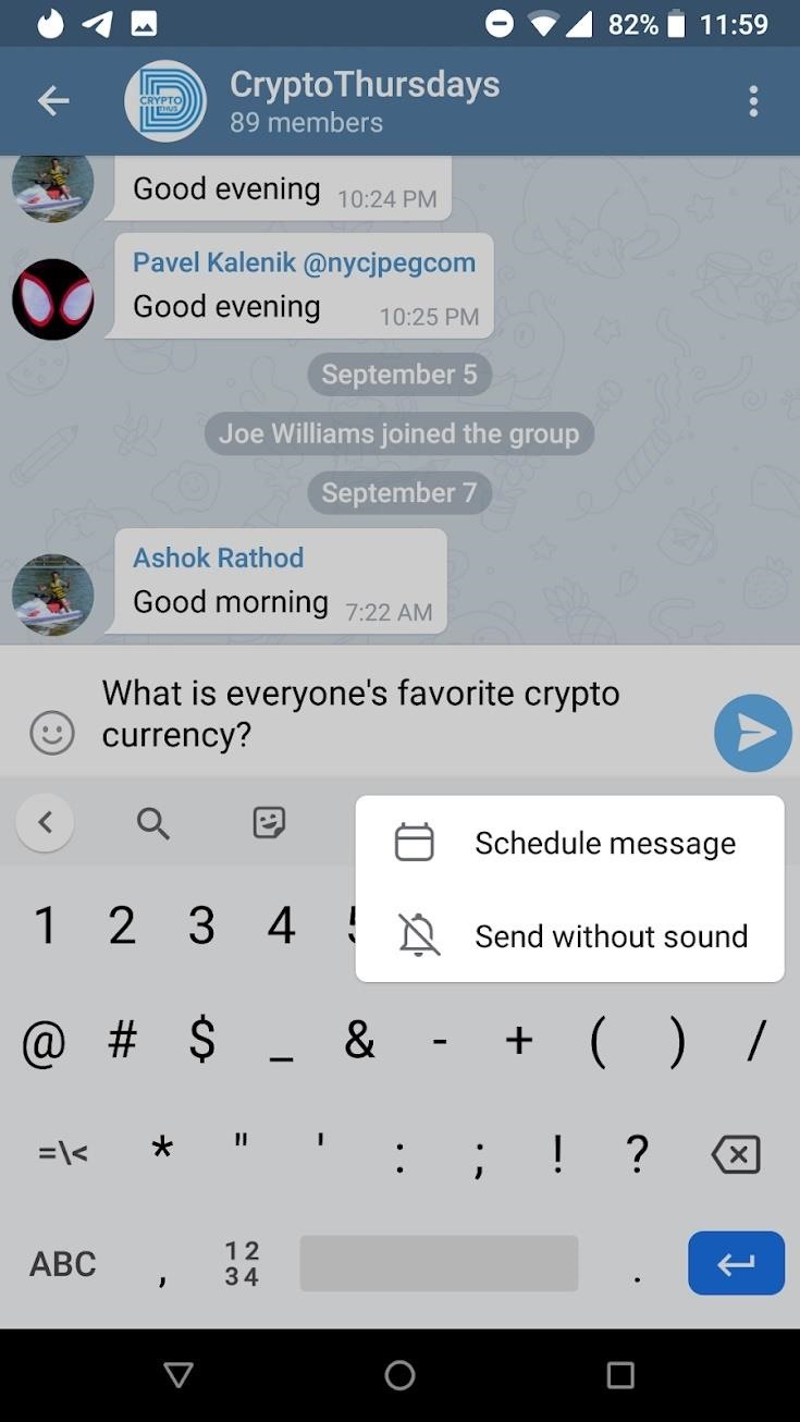 How to Schedule Texts to Send Later in Telegram
