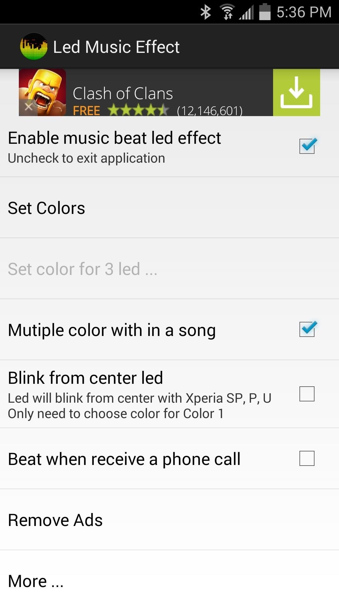 How to Get LED Color Effects for Music Playing on Your Android