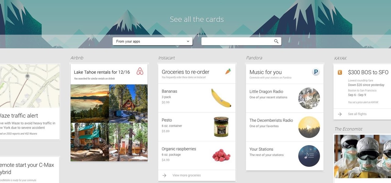 Google Now Adds Cards for Lots of Third-Party Apps