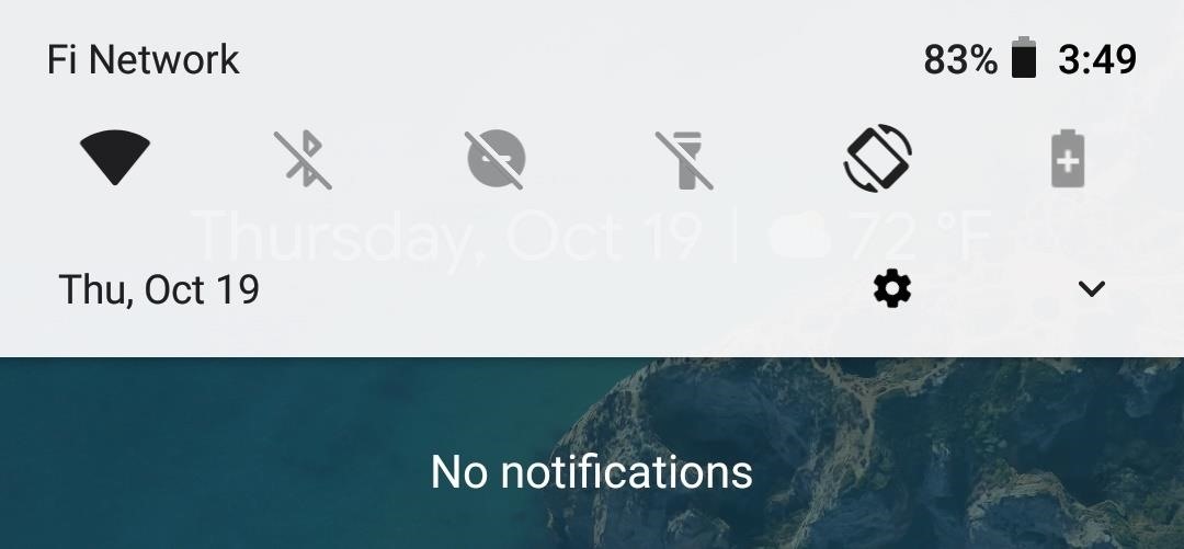 The Pixel 2 Has a Semi-Transparent Notification Shade — Even with the Dark Theme Enabled