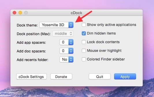 Get the Transparent 3D Dock Back in Mac OS X Yosemite