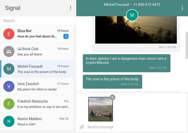 Signal, Snowden's Favorite Secure-Messenger App, Is Now on Your Desktop