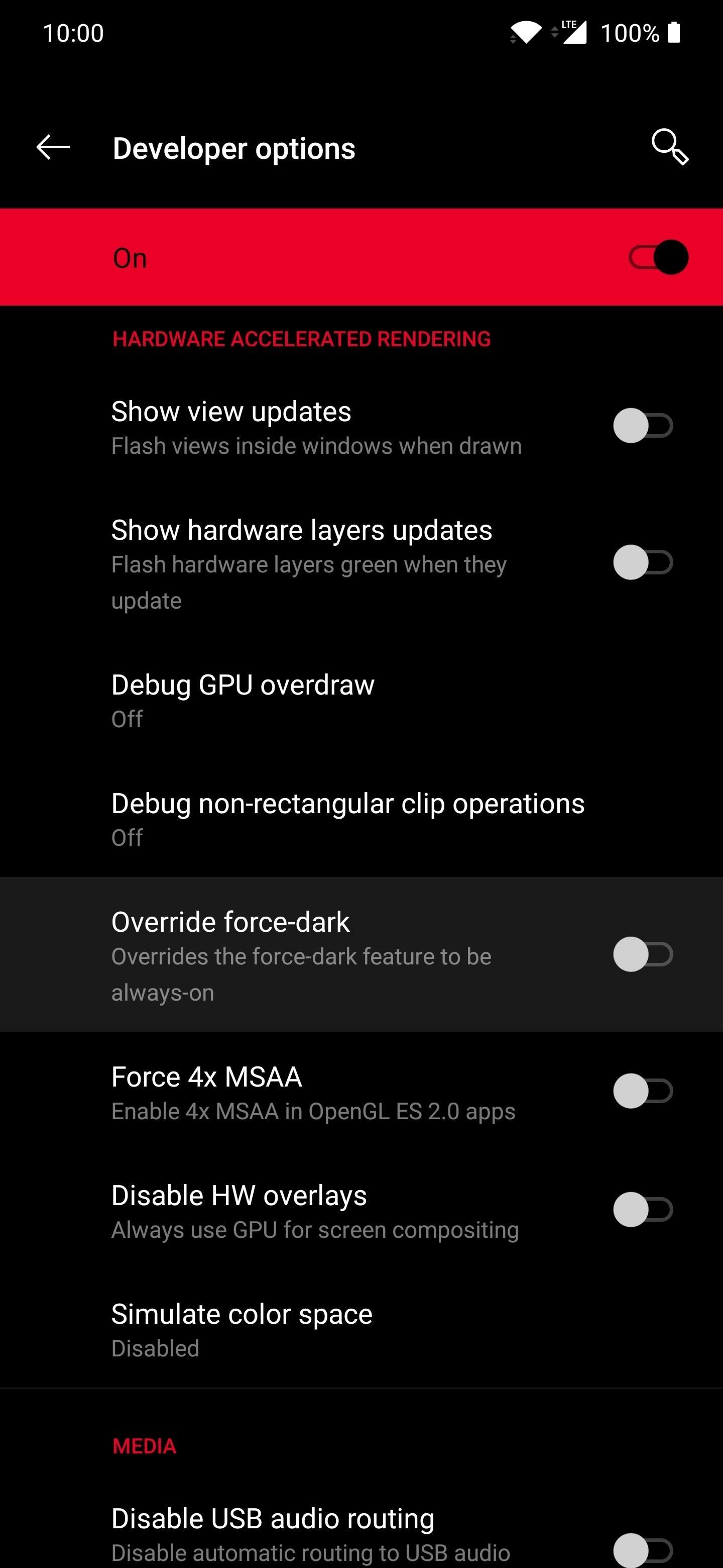How to Force-Enable Dark Mode for All Apps in Android 10