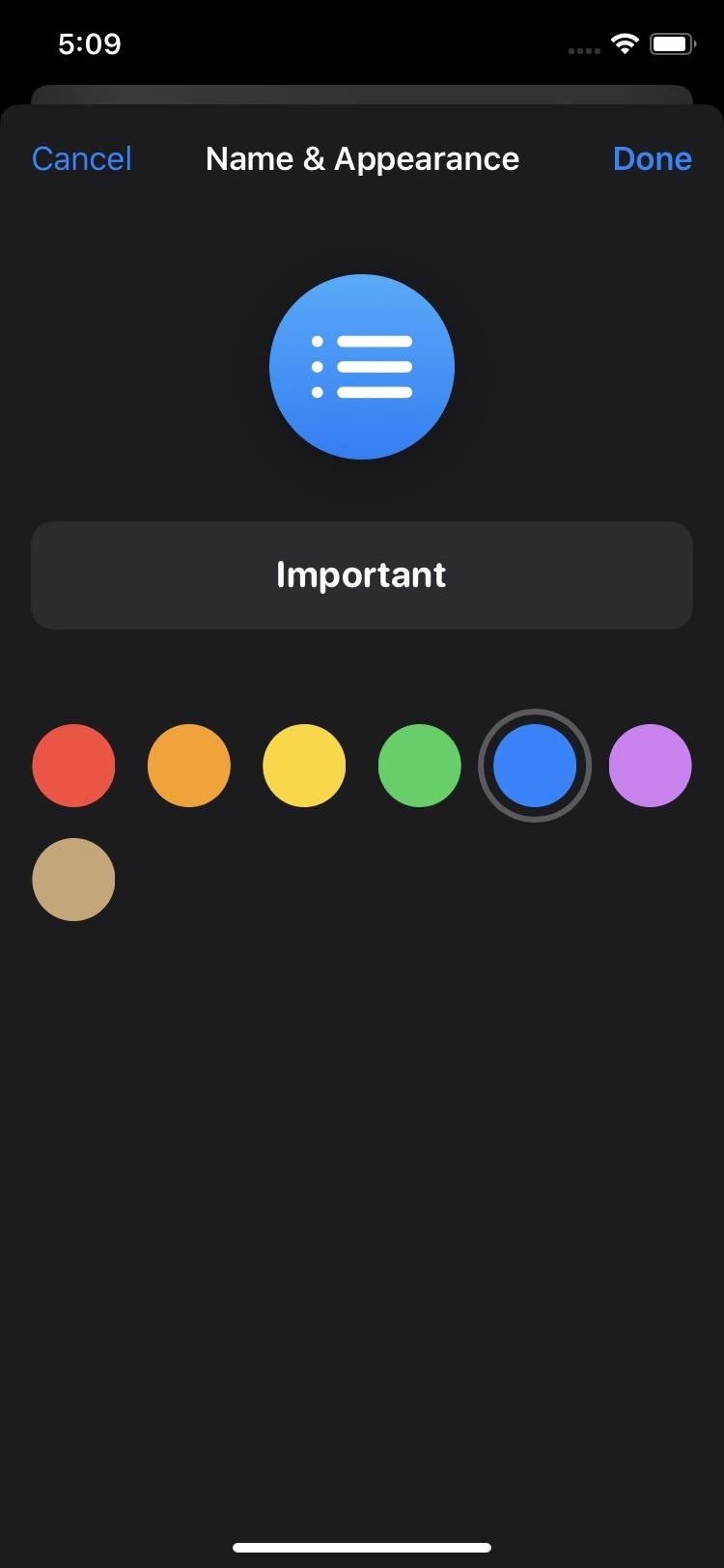 How to Change List Colors & Icons in iOS 13's Reminders App for a More Customized Look