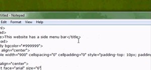 Make a side menu bar for your website