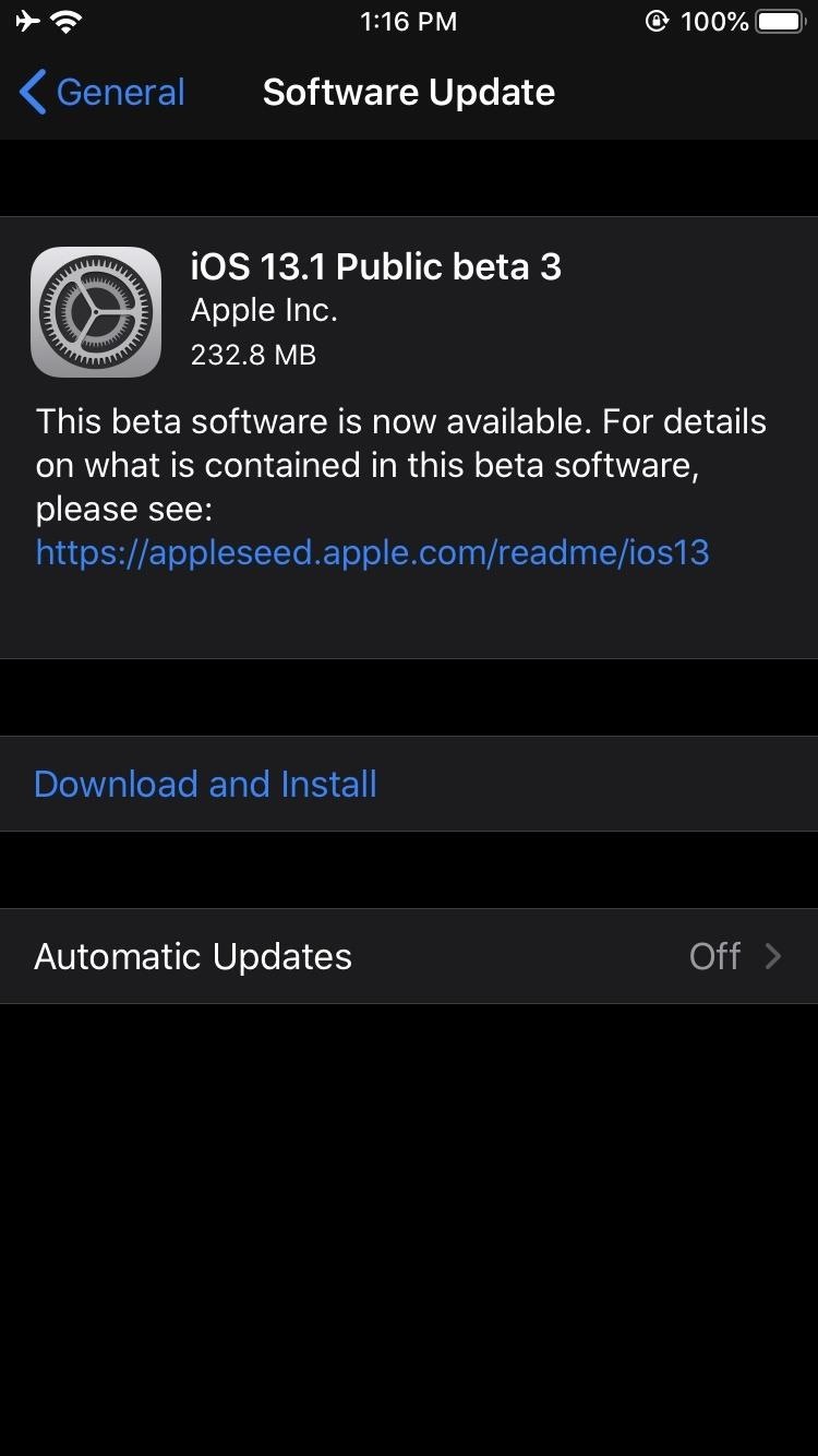 Apple Just Released iOS 13.1 Public Beta 3 for iPhone