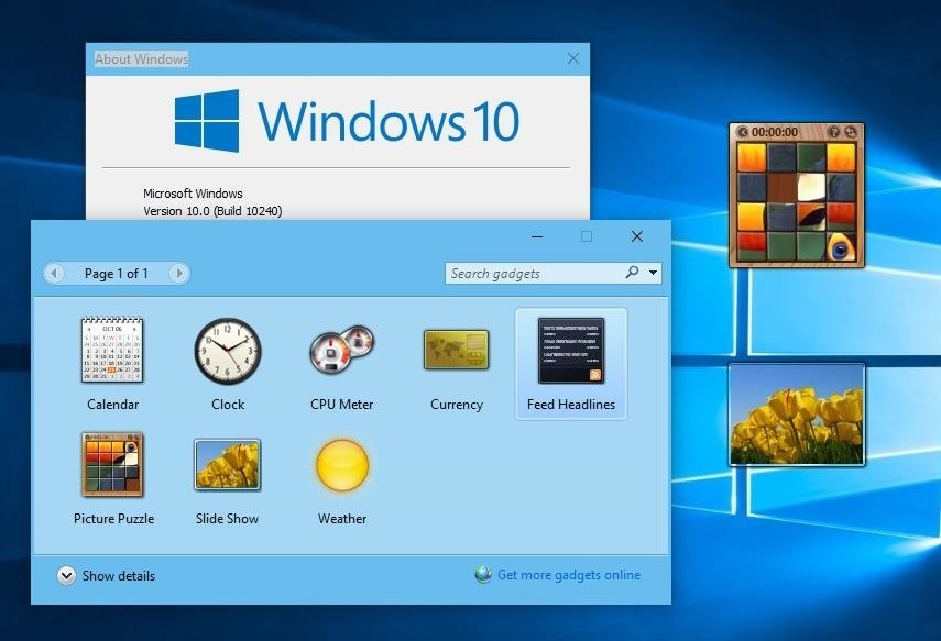 Windows 7 gadgets gallery gone in windows 10 microsoft community.