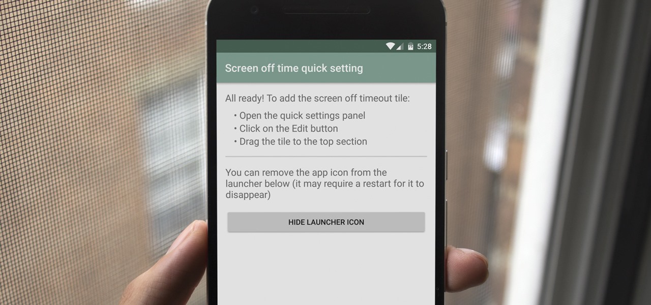 كيف:
                    أضف بلاط مهلة الشاشة إلى لوحة الإعدادات السريعة في Android Nougat 76