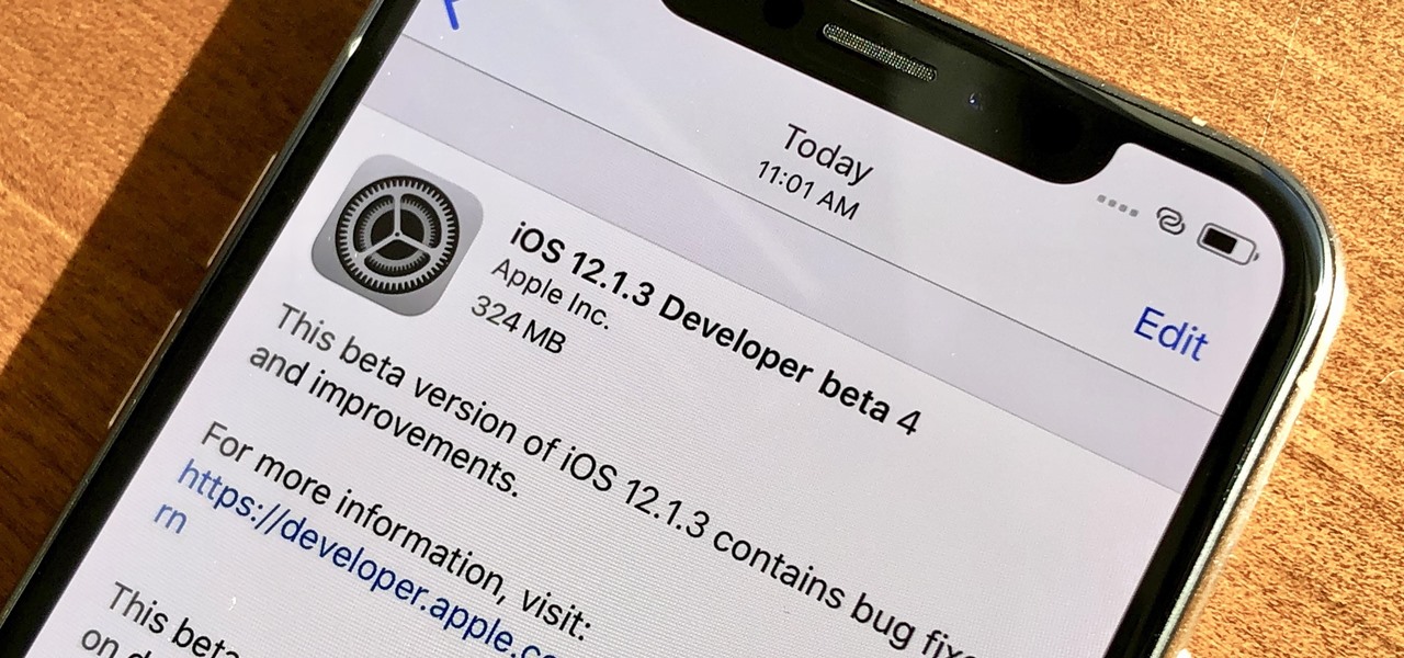 Apple's iOS 12.1.3 Developer Beta 4 Available for iPhones