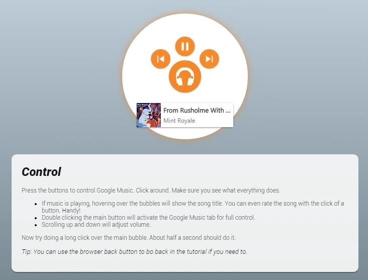 Control Google Play Music from Within Any Webpage in Chrome