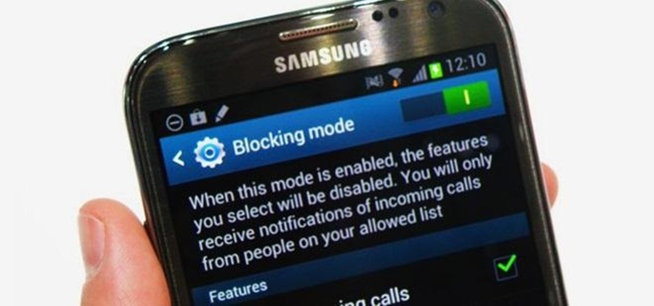 Use Blocking Mode to Disable Alerts at Specific Times on a Samsung Galaxy Device