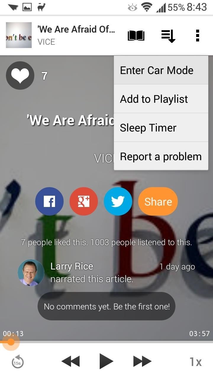 Daily News Without Reading: Listen to Articles Narrated by Real Humans on Your Galaxy S3