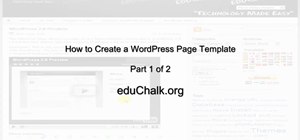 Create custom page templates for your WordPress blog