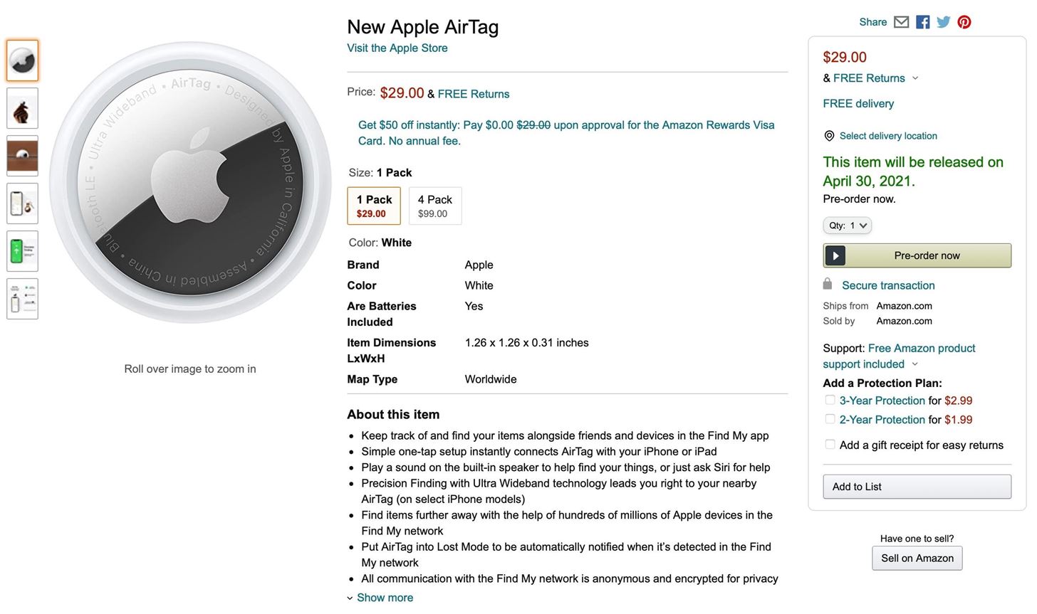 Apple's AirTags Are Ready to Preorder on Amazon & Other Online Stores — Get Some Before They Sell Out!