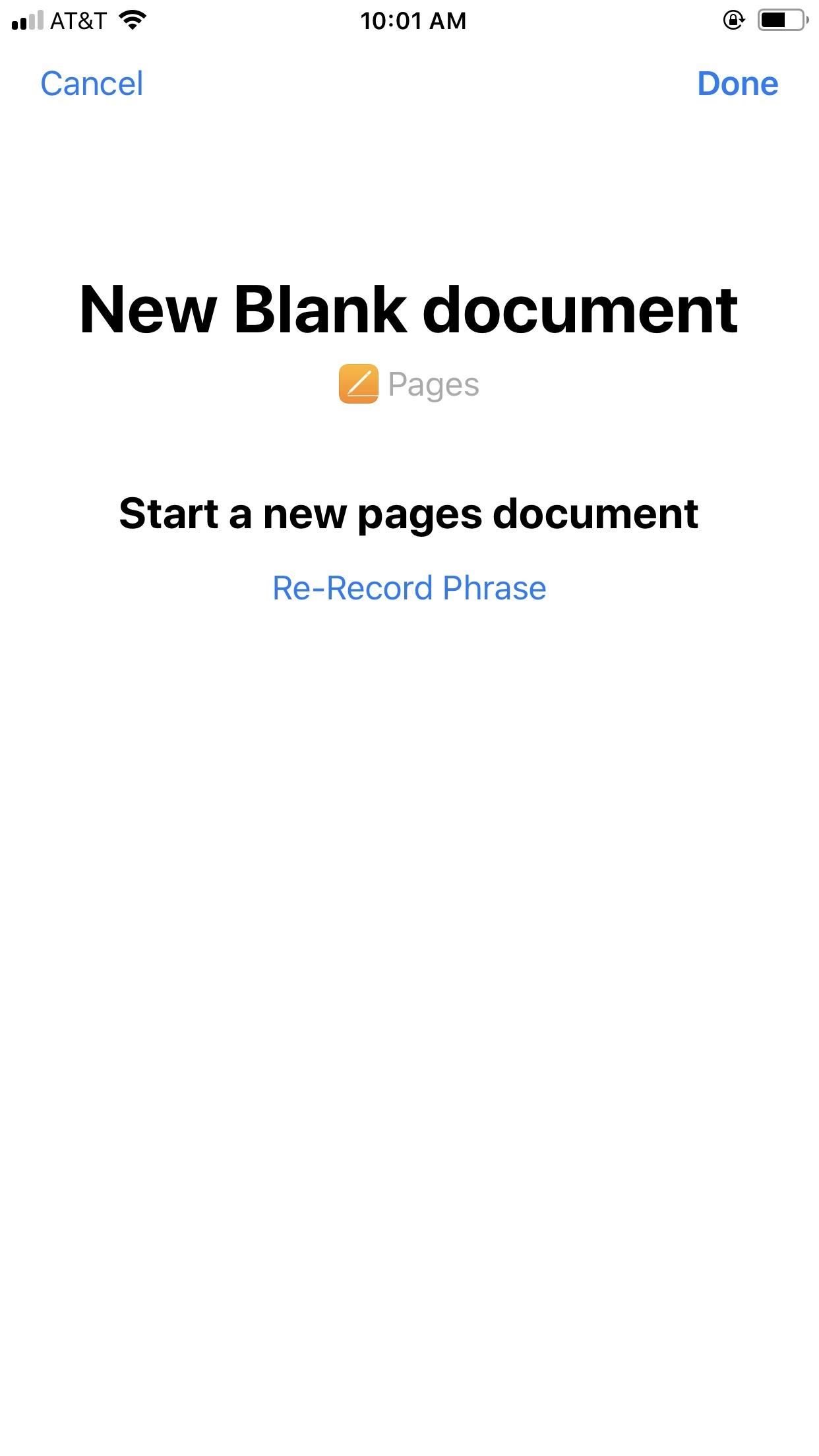 Make Siri Start a New Blank Apple Pages Document on Your iPhone