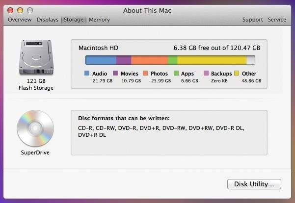 Flash drive storage mac