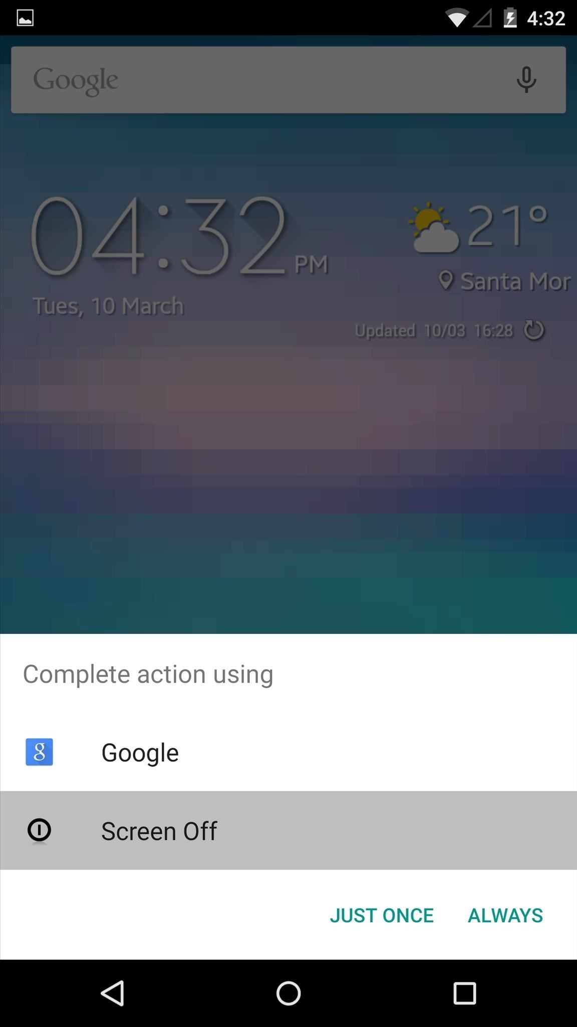 Repurpose Android's Google Now Gesture to Lock Your Device