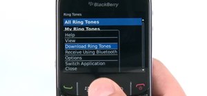 Download ringtones on a BlackBerry Curve 8520 smartphone